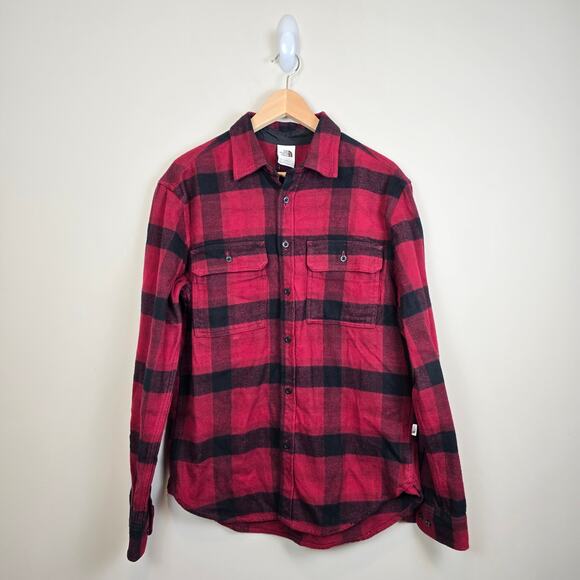 The North Face Mens Size S Arroyo Flannel Shirt Beetroot Plaid - Picture 1 of 3